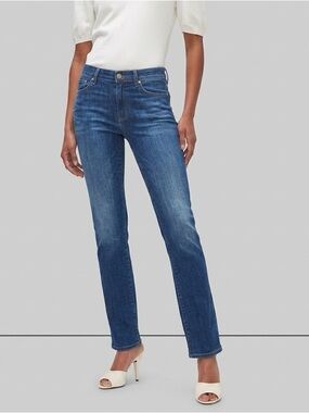 7 For All Mankind The Modern Straight Jeans Blue Wash Stretch Denim Size 31 EUC